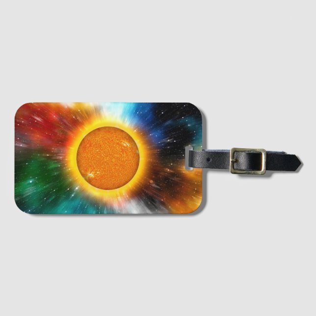 Abstract Sun Luggage Tag (Front Horizontal)