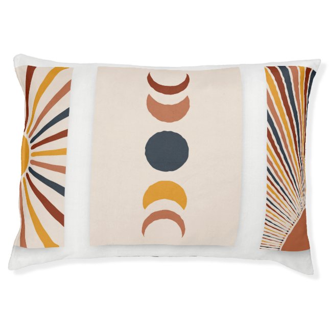 Abstract Sun Moon Boho Posters Pet Bed (Front)