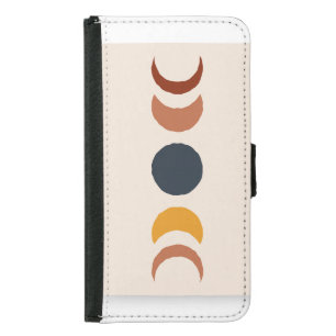 Abstract Sun Moon Boho Posters Samsung Galaxy S5 Wallet Case
