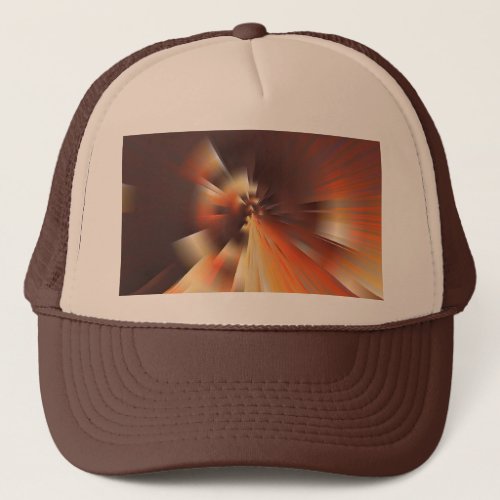 Abstract sun rays trucker hat