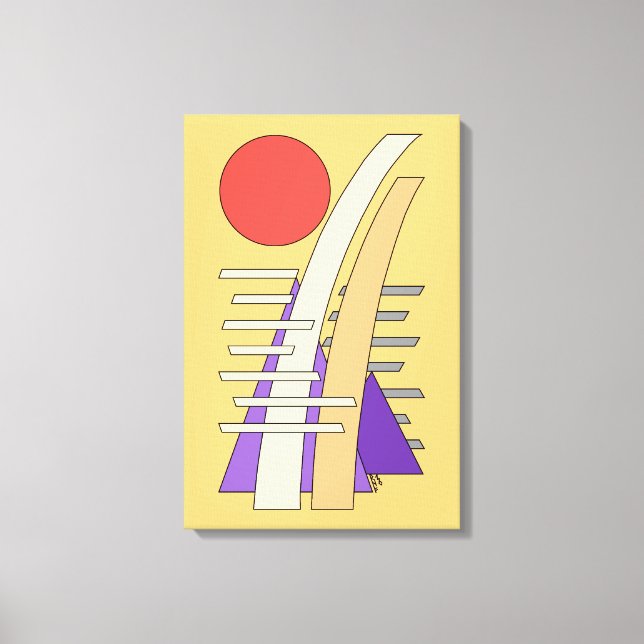 Abstract Sun, Shadows, Reflections, and Structures Canvas Print (Front)
