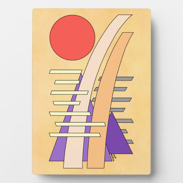 Abstract Sun, Shadows, Reflections, and Structures Plaque (Front)