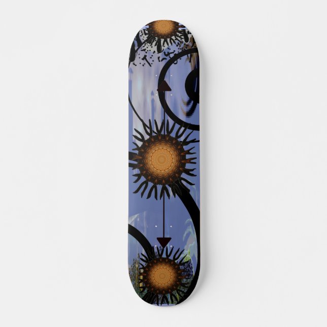 Abstract Sun Skateboard Deck (Front)