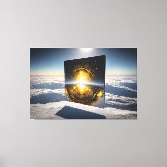 Abstract Sun Stone Canvas Print (Front)