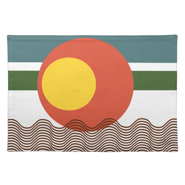 Abstract Sundown  Cloth Placemat (Front)
