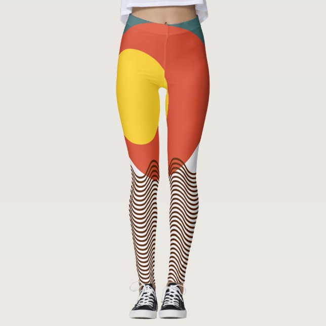 Abstract Sundown  Leggings (Front)