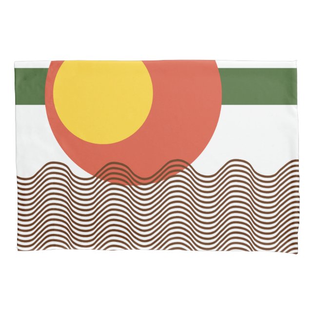 Abstract Sundown  Pillow Case (Front)