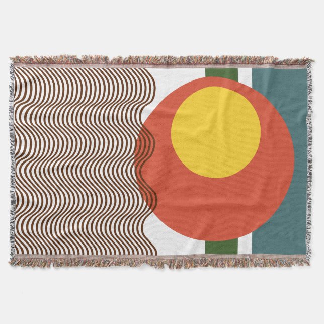 Abstract Sundown  Throw Blanket (Front)