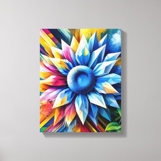 Abstract Sunflower art - Wrapped canvas (Front)