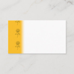Abstract Sunflower Continuous Line Artistic Art Business Card