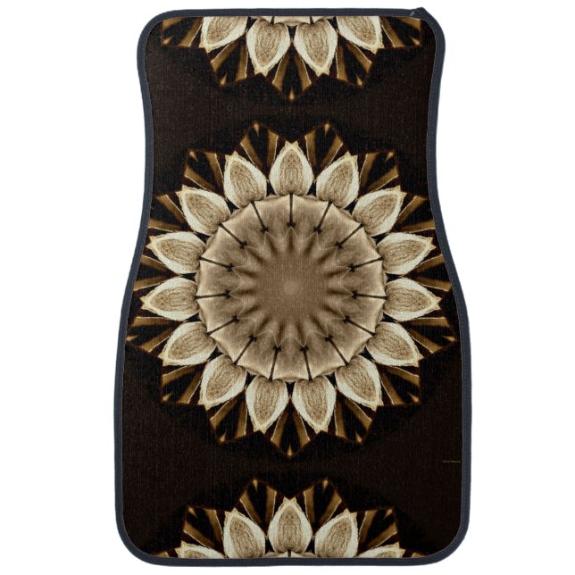 Abstract sunflower design car floor mat (Front)
