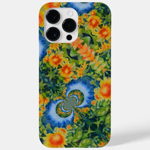 Abstract sunflower field  retro floral    Case_Mate iPhone 14 pro max case