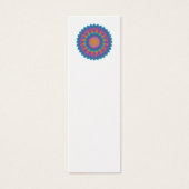 Abstract Sunflower Fractal Pixel Blue Bookmark (Front)