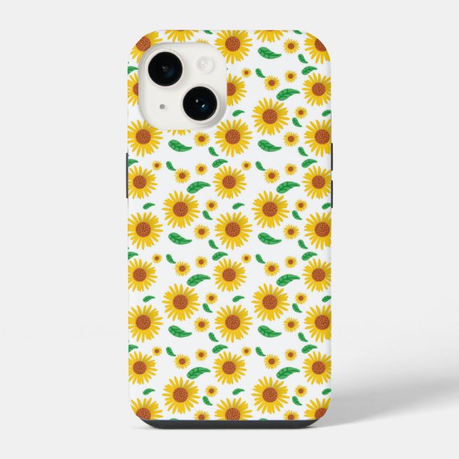 Abstract Sunflower  Iphone Case (Back)