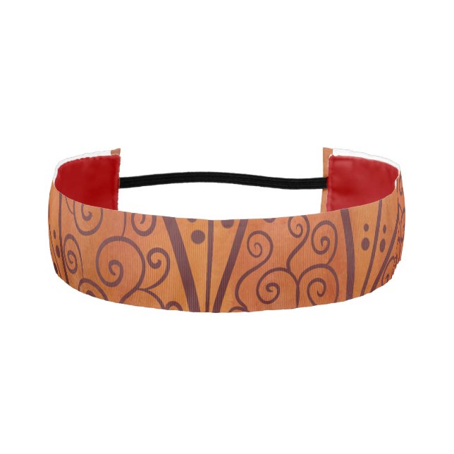 Abstract Sunflower Pattern Athletic Headband (Front)