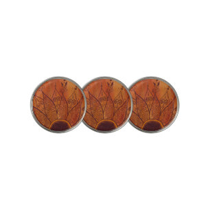 Abstract Sunflower Pattern Golf Ball Marker