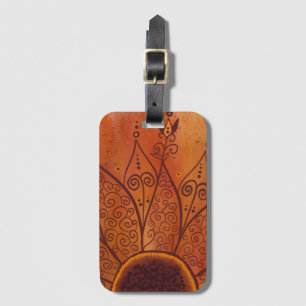 Abstract Sunflower Pattern Luggage Tag