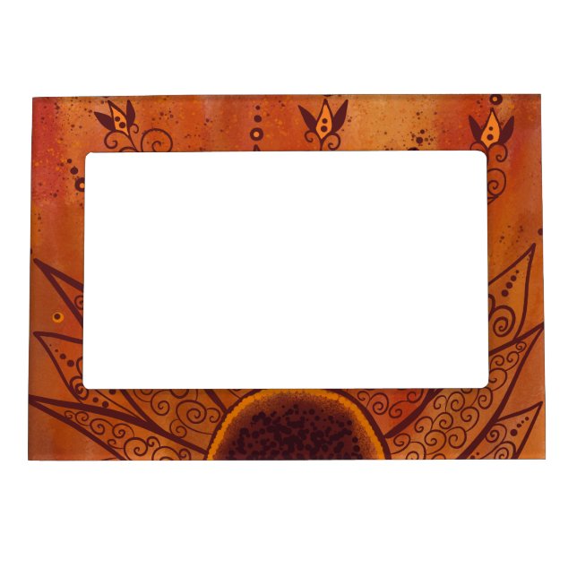Abstract Sunflower Pattern Magnetic Frame (Front)