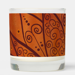 Abstract Sunflower Pattern Scented Candle