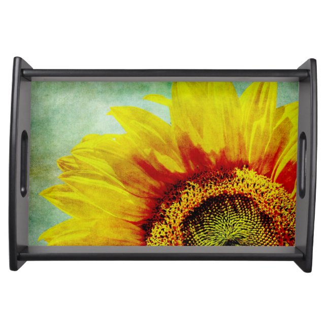 Abstract Sunflower Serving Tray (Front)