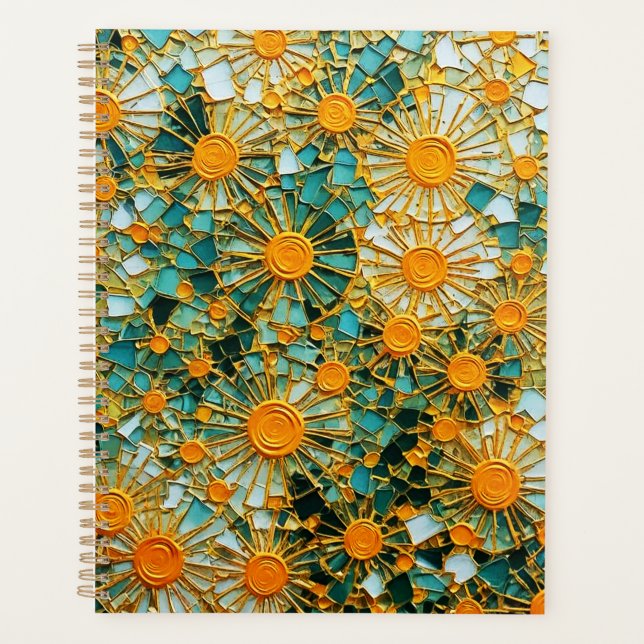 Abstract Sunflowers 102 Planner (Front)