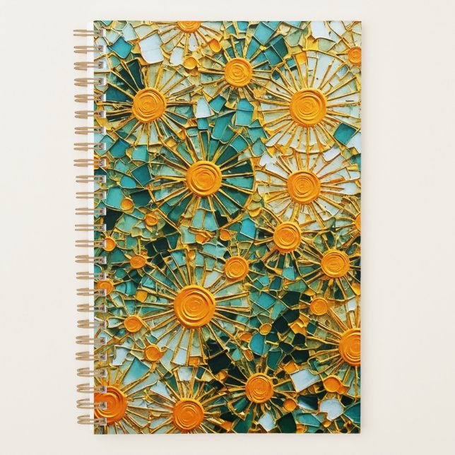 Abstract Sunflowers 102 Planner (Front)