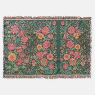 Abstract Sunflowers & Butterflies Blankets