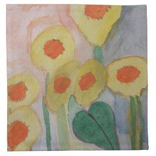 Abstract Sunflowers Cloth Napkin
