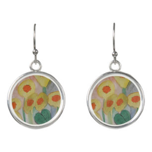 Abstract Sunflowers  Earrings