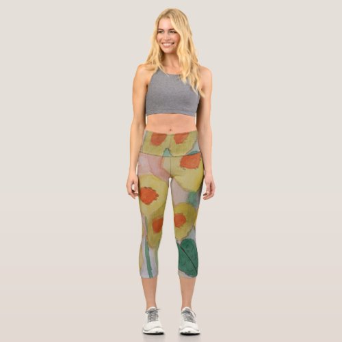 Abstract Sunflowers Leggings