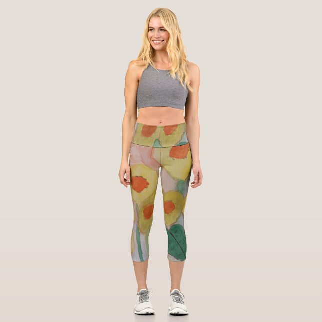 Abstract Sunflowers Leggings (Front)