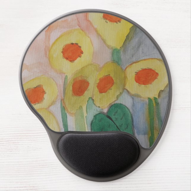 Abstract Sunflowers Mouse Mat (Front)