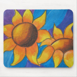 Abstract Sunflowers Painting Mousemat Mouse Pad