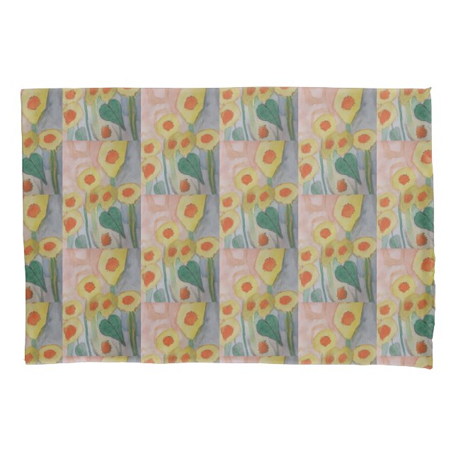Abstract Sunflowers Pillow Case (Front)