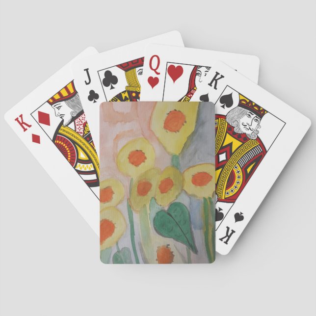 Abstract Sunflowers  Poker Cards (Back)
