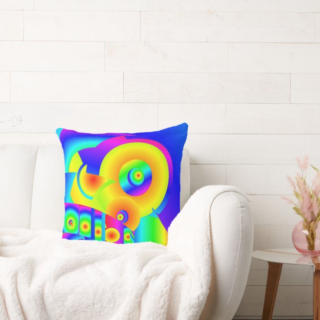 Abstract Sunflowers  Throw Pillow (Couch)