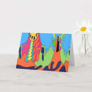 Abstract Sunrise, Matisse Style Card