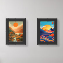 Abstract sunrise Wall art and decor 