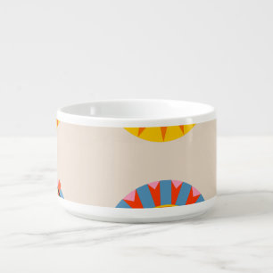 Abstract suns: ethnic seamless pattern. bowl