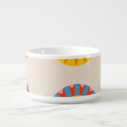 Abstract suns ethnic seamless pattern bowl