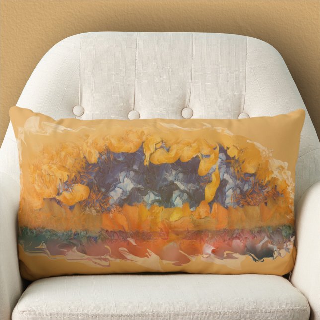 Abstract Sunset 0612 Lumbar Pillow (Creator Uploaded)