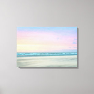 Abstract sunset at the beach in the Hague Canvas Print