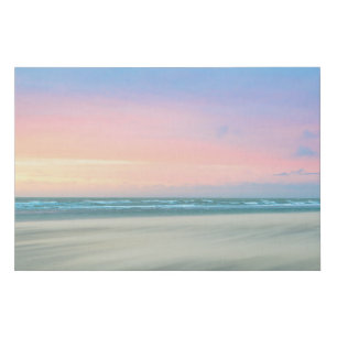 Abstract sunset at the beach in the Hague Faux Canvas Print