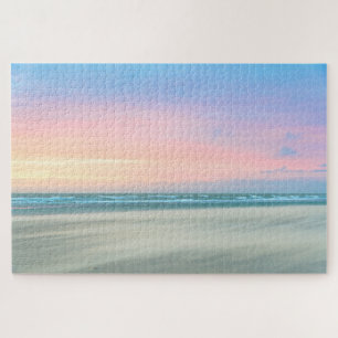 Abstract sunset at the beach in the Hague Jigsaw Puzzle