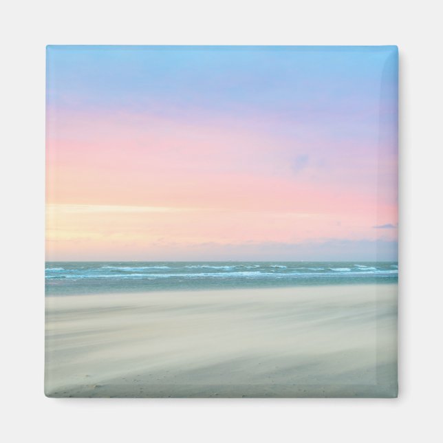 Abstract sunset at the beach in the Hague Magnet (Front)