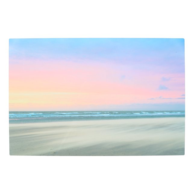Abstract sunset at the beach in the Hague Metal Print (Front)