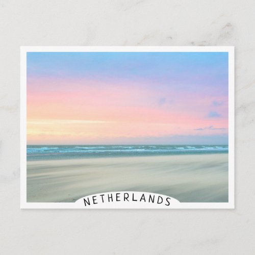 Abstract sunset at the beach in the Hague Postcard