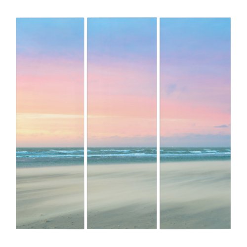 Abstract sunset at the beach in the Hague Triptych