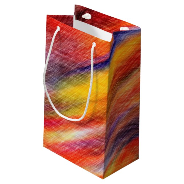 Abstract Sunset Color Gift Bag (Back Angled)