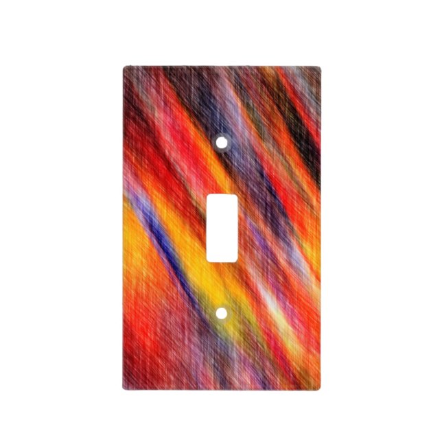 Abstract Sunset Color Light Switch Cover (Front)